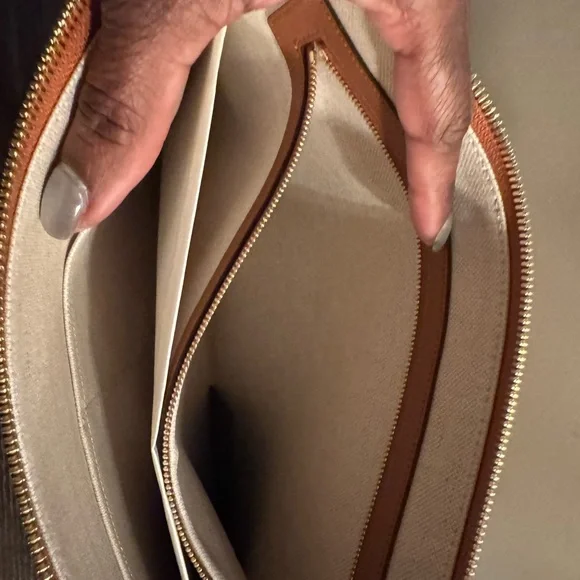 Authentic MCM Brown Logo-Print Wristlet Clutch - Picture 3 of 5